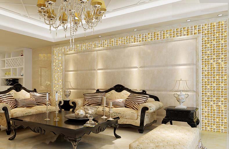 Ứng dụng gạch mosaic cho phòng khách