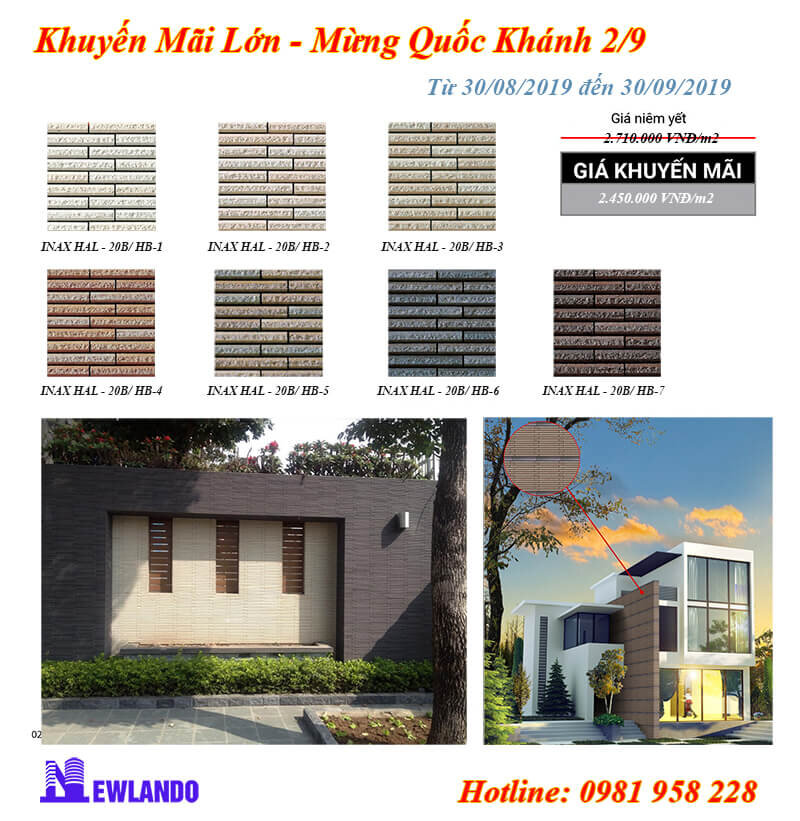 Chương trình khuyến mãi gạch kiến trúc Inax nhập khẩu chất lượng cao