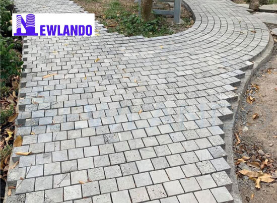Đá cubic ong xám lát lối đi sân vườn MT-DO00031