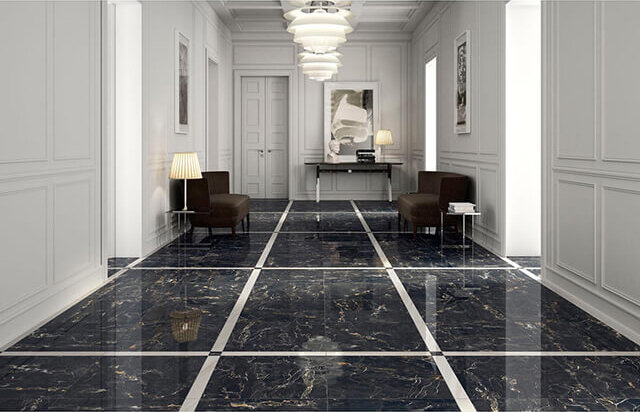 Đá Marble tự nhiên cao cấp màu đen trang trí nội, ngoại thất