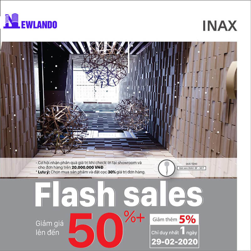 Flash Sale Day gạch Inax - Duy nhất tại Newlando Việt Nam