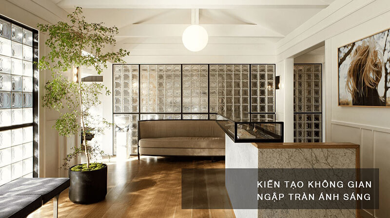 Gạch kính - Giải pháp lấy sáng mà vẫn đảm bảo được tính thẩm mỹ