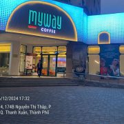 Gạch kính lấy sáng Newlando điểm nhấn thương hiệu My Way Coffee