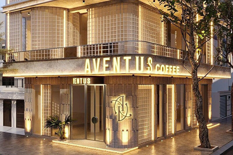 Gạch kính lấy sáng Newlando đồng hành cùng Aventus Coffe