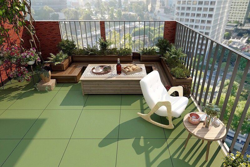 Mẫu gạch lát ban công chung cư, nhà tầng đẹp 2023
