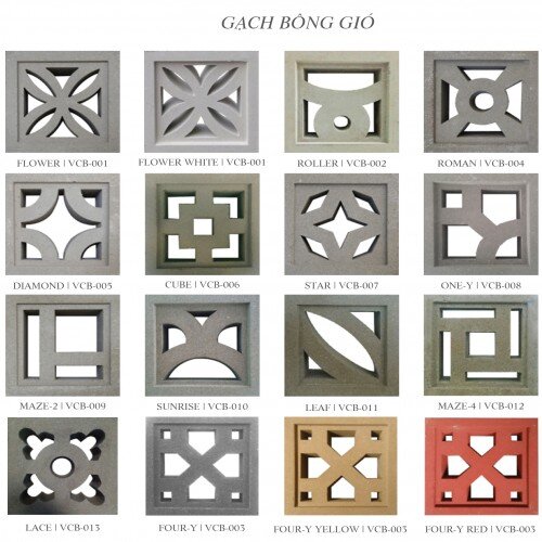 Tìm hiểu các loại gạch bông gió hiện nay